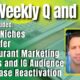 Agency Q&A: Ecom Niches, SEO Offer, Restaurant Marketing, FB ads, IG Audience, Database Reactivation
