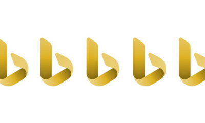 Five Golden Bing Logos