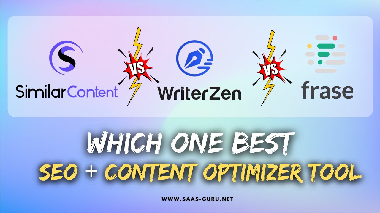 SimilarContent Pro vs Frase.io vs WriterZen | Which One is Best Surfer SEO Alternative?