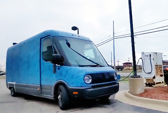 Amazon Rivian Van Charging