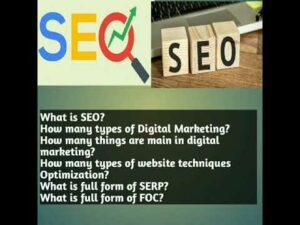 What is SEO and How many types or things of Digital Marketing? etc. #WFMTech