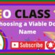 012 Choosing a Viable Domain Name SEO Search Engine Optimization Class [A to Z]