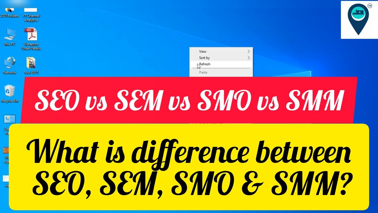 Difference Between SEO Vs. SEM Vs. SMO Vs. SMM | Explained in Hindi | What is SEO, SEM, SMO, SMM ?