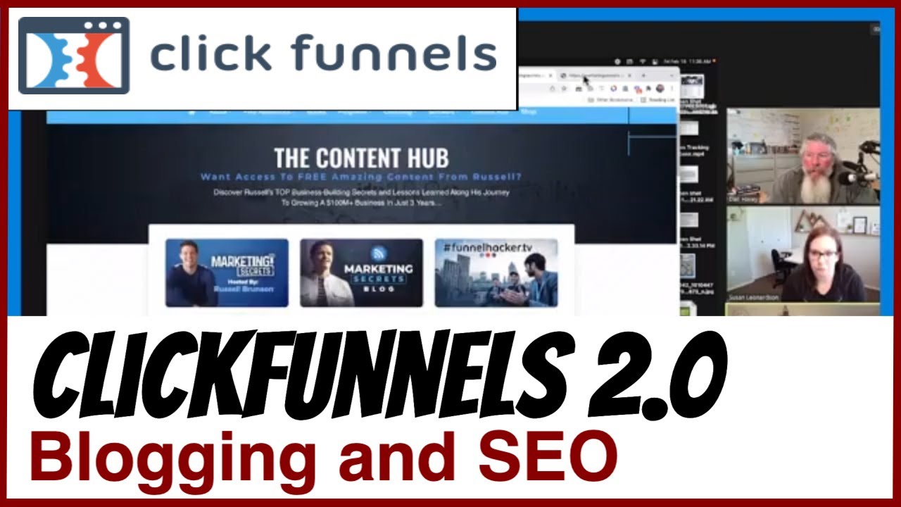 Live - ClickFunnels 2.0 - Funnel Hubs and SEO in ClickFunnels - Russell's Marketing Secrets Funnel