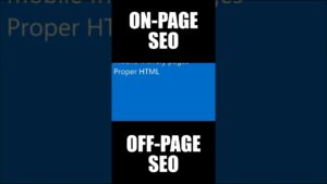 On-page SEO and Off-page SEO (Search Engine Optimization) kya hai?#shorts