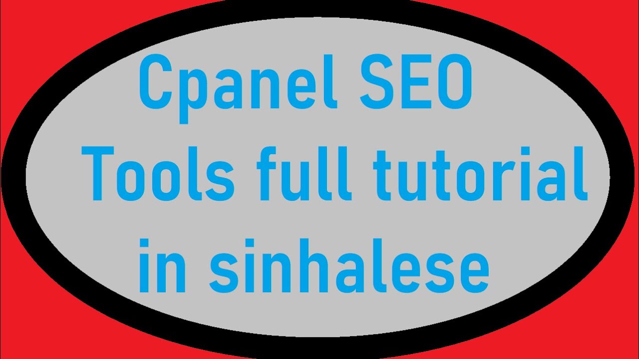 Cpanel Search engine optimization Tools full tutorial in sinhalese