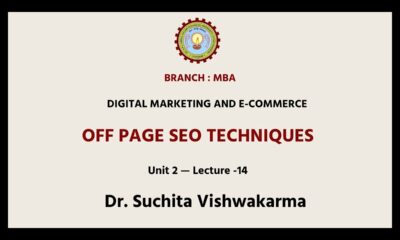 Digital Marketing And E-Commerce | Off Page SEO Techniques | AKTU Digital Education
