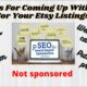 10 Tips For Coming Up With Etsy Tags / Etsy SEO / Search Engine Optimization / Starting an Etsy Shop