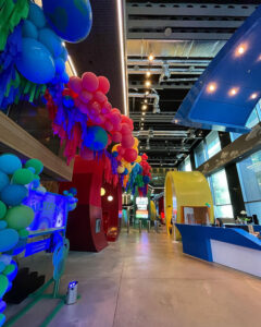 Google Dublin Lobby With Many Many Balloons