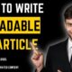 How To Write A READABLE SEO ARTICLE With AI Content Generator