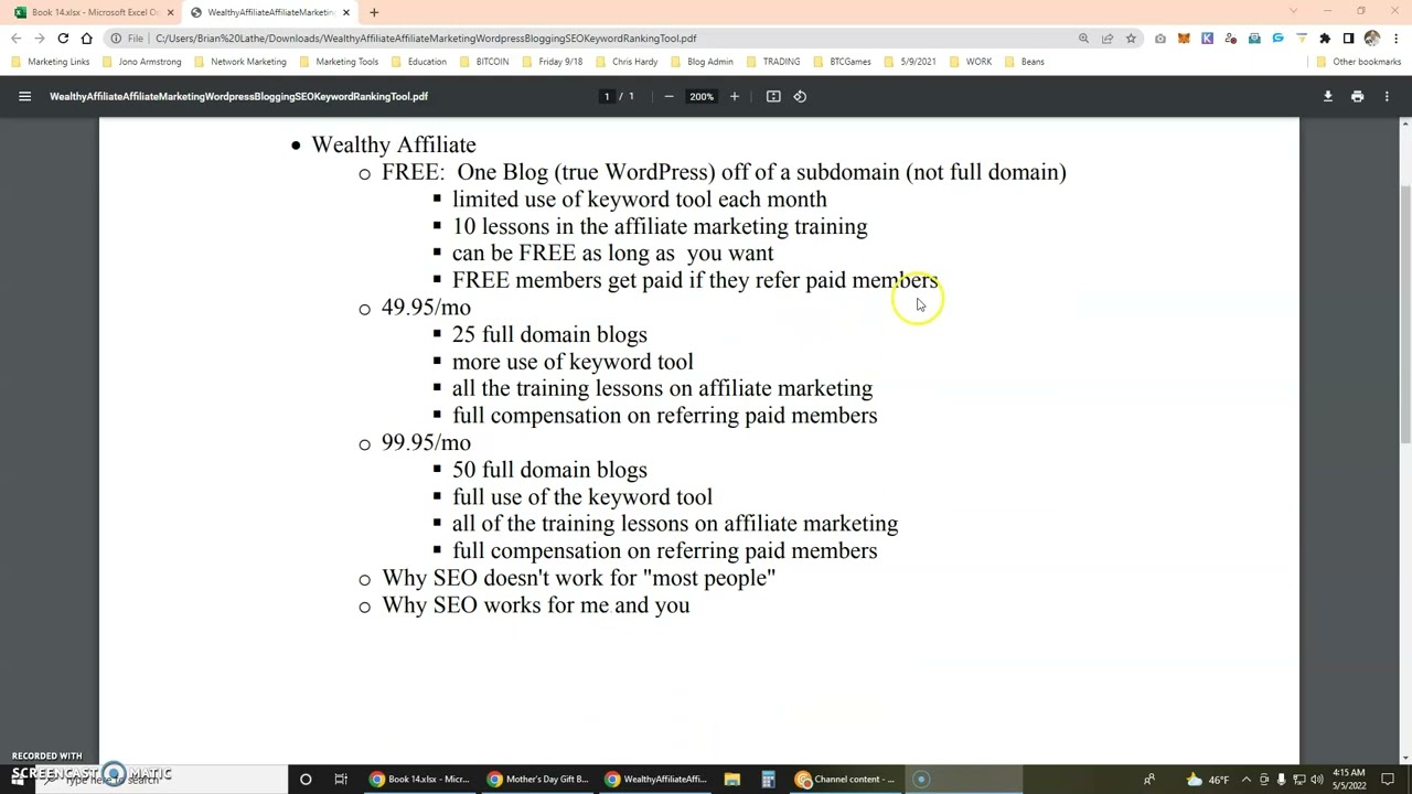 Wealthy Affilaite WordPress Blogging SEO Search Engine Optimization Keyword Ranking Tool 050522