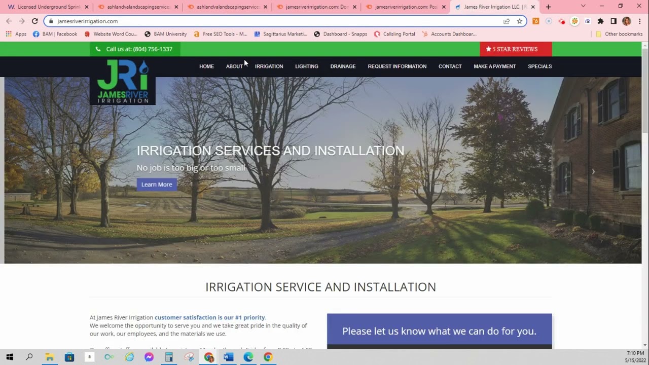 Advance Lawn, Sprinkler & Landscaping - Sagittarius Marketing & Media SEO Services Screencast