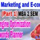 Digital Marketing and E-commerce | MBA 2 Sem | SEO and Keywords Planner | {Unit 2 (Part 1)}