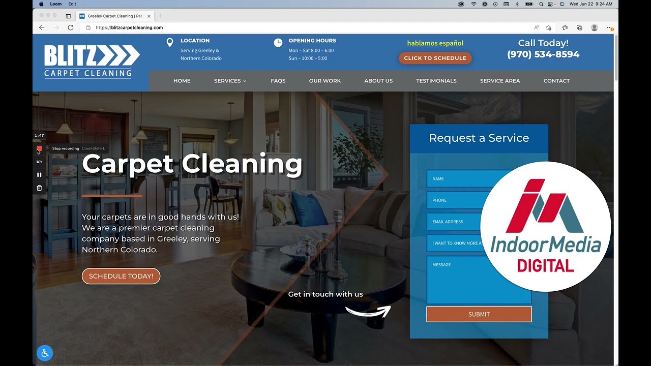 First Page SEO Google Case Study - Carpet Cleaning Company