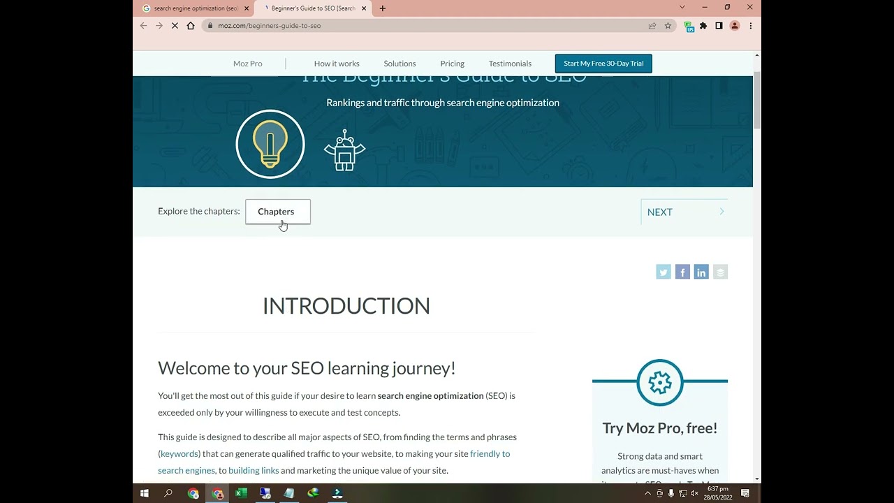 Search Engine Optimization SEO Starter Guide | My Journey