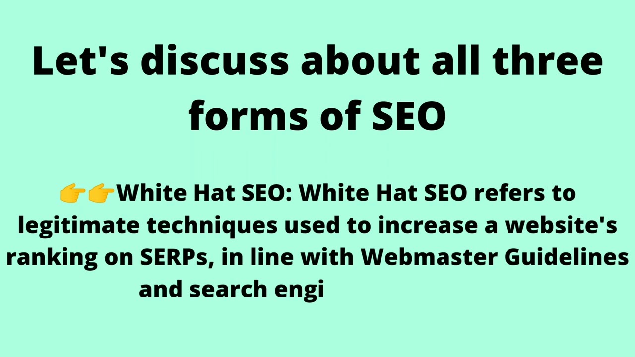 Some Of The Different Forms Of SEO