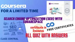 Search Engine Optimization (SEO) with Squarespace, All Quiz with Answers.