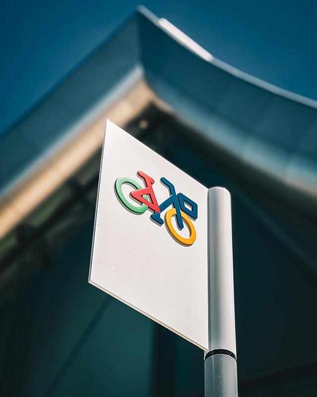 Google Bike Sign