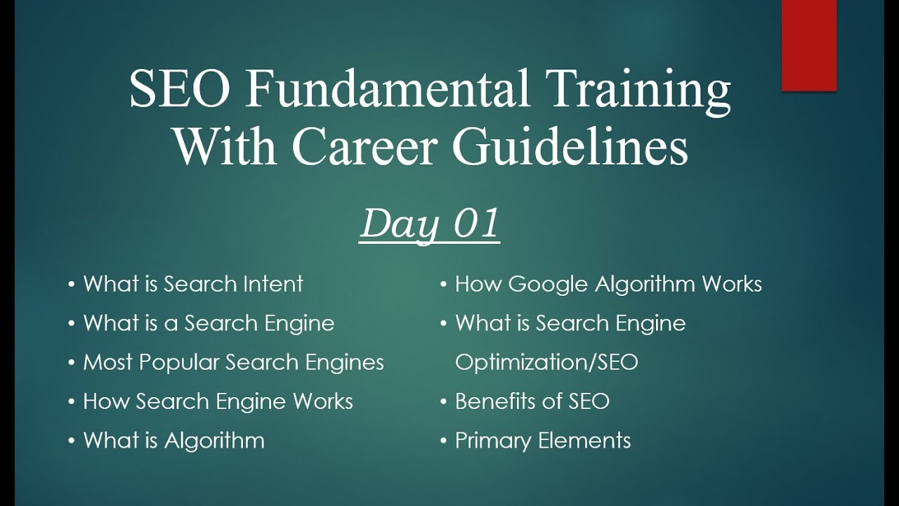 SEO Fundamental Training With Career Guidelines || Class 01 || One Way School