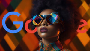 Woman 3d Glasses Google Logo