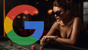 Woman Gambling Casino Google Logo
