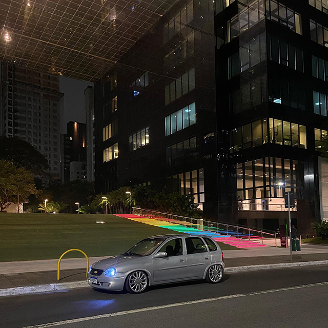 Google Brazil Outdoor Rainbow Staircase