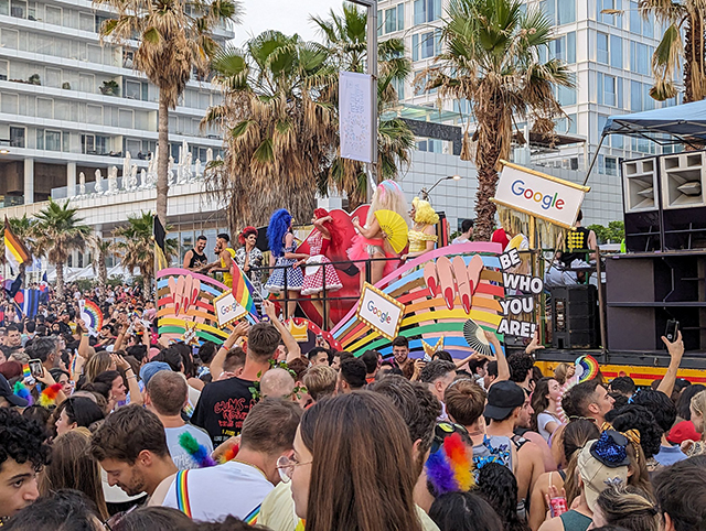Google Pride Float At Tel Aviv Pride Parade