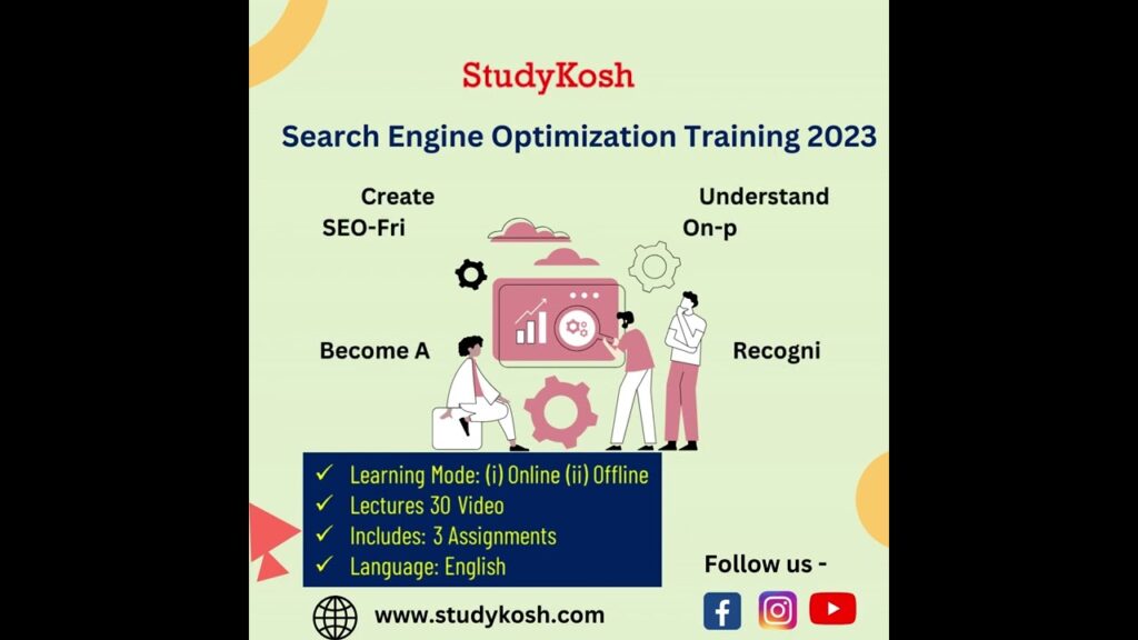 Search Engine Optimization Training 2023| SEO | StudyKosh |