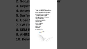 Top 10 SEO Websites For Web Developers, Web Designers#seo  #seotips #seomarketing #seoservices