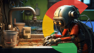 Robot Plumber Google Logo